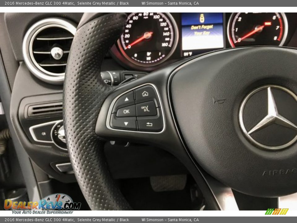2016 Mercedes-Benz GLC 300 4Matic Selenite Grey Metallic / Black Photo #19
