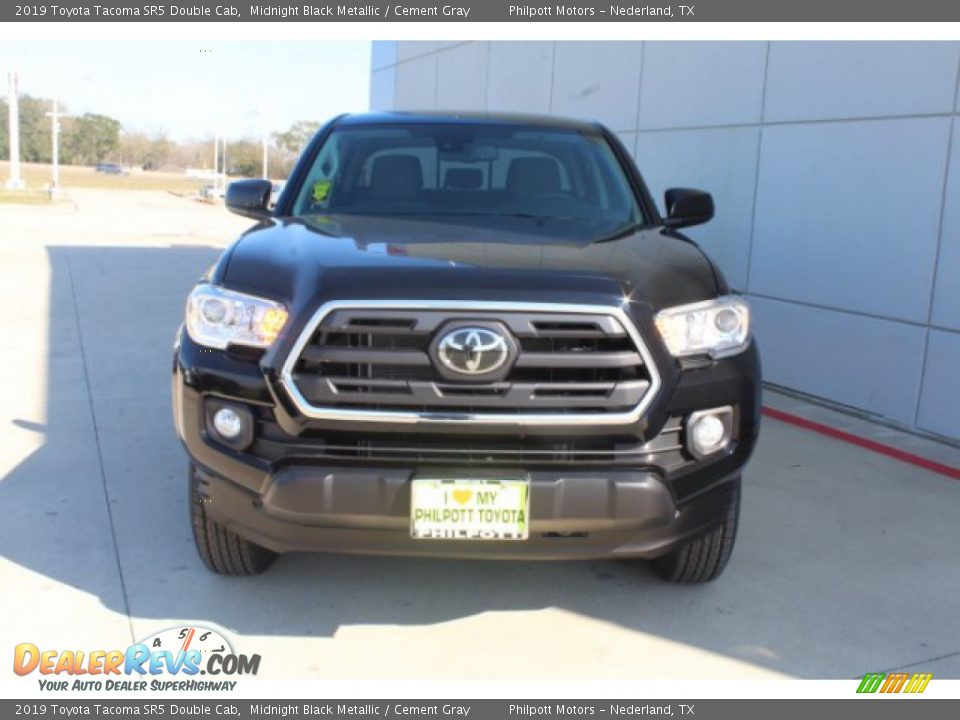 2019 Toyota Tacoma SR5 Double Cab Midnight Black Metallic / Cement Gray Photo #3