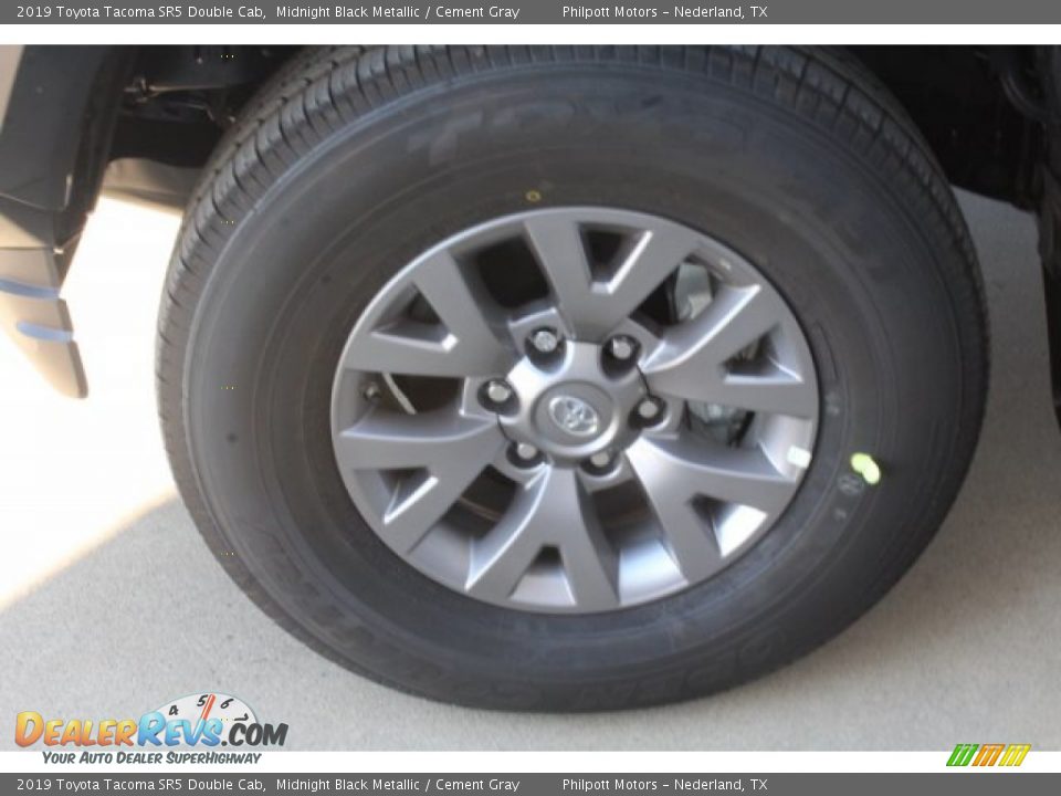 2019 Toyota Tacoma SR5 Double Cab Midnight Black Metallic / Cement Gray Photo #5