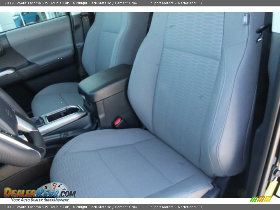 2019 Toyota Tacoma SR5 Double Cab Midnight Black Metallic / Cement Gray Photo #10