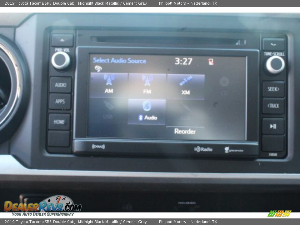 2019 Toyota Tacoma SR5 Double Cab Midnight Black Metallic / Cement Gray Photo #11