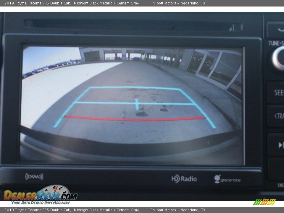 2019 Toyota Tacoma SR5 Double Cab Midnight Black Metallic / Cement Gray Photo #12