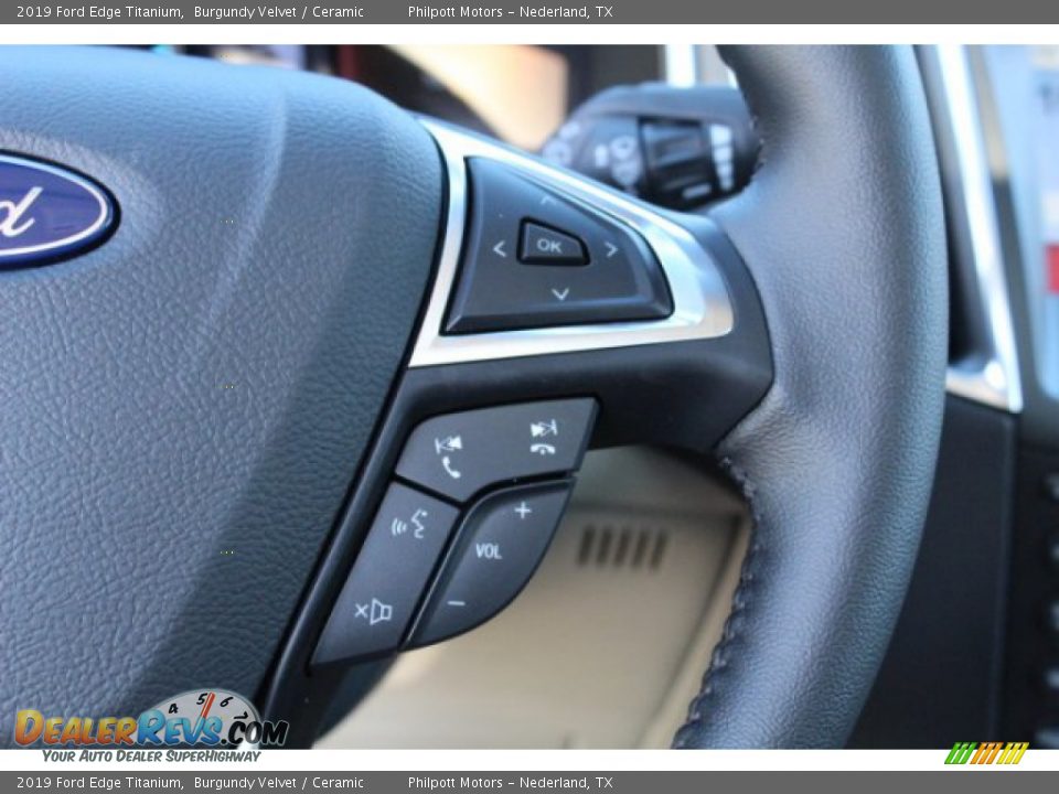 2019 Ford Edge Titanium Steering Wheel Photo #16