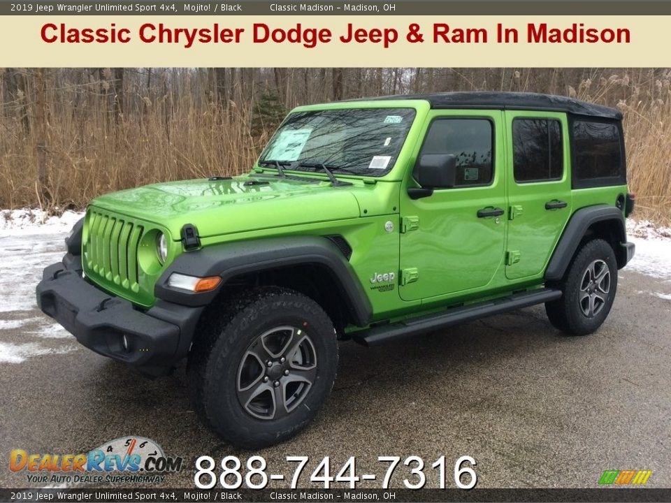 2019 Jeep Wrangler Unlimited Sport 4x4 Mojito! / Black Photo #1