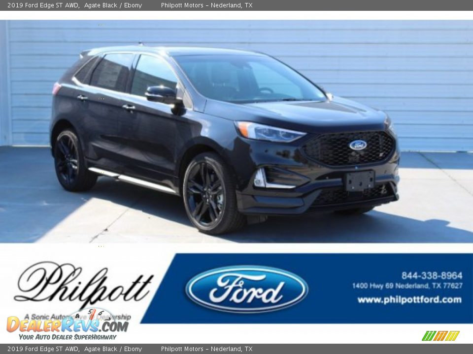 2019 Ford Edge ST AWD Agate Black / Ebony Photo #1