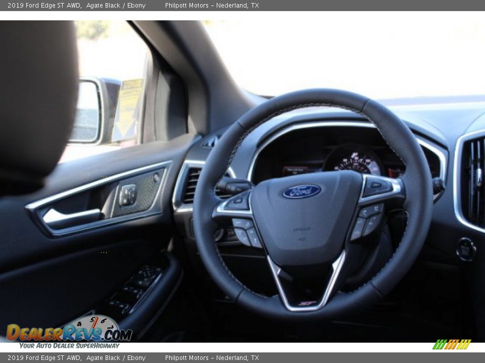 2019 Ford Edge ST AWD Agate Black / Ebony Photo #23