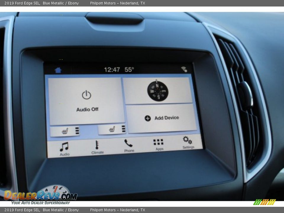 2019 Ford Edge SEL Blue Metallic / Ebony Photo #11