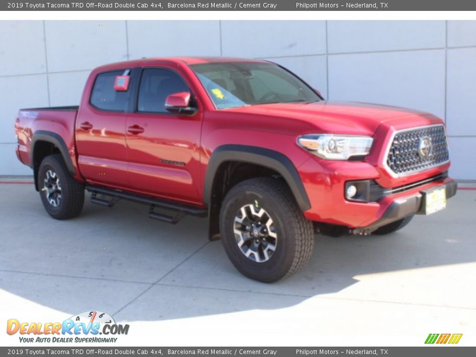 2019 Toyota Tacoma TRD Off-Road Double Cab 4x4 Barcelona Red Metallic / Cement Gray Photo #2