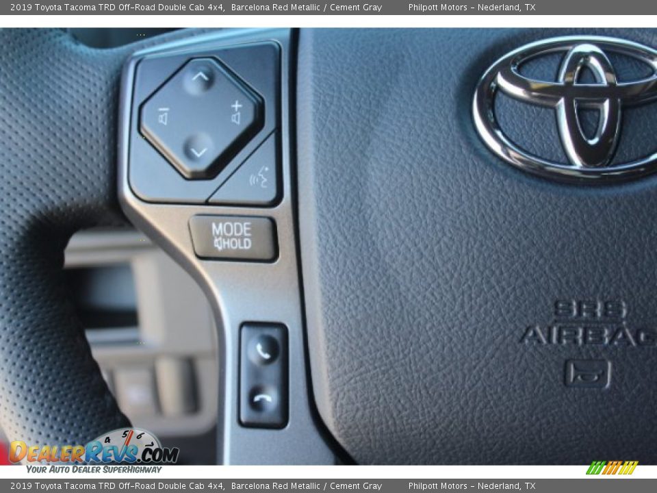 2019 Toyota Tacoma TRD Off-Road Double Cab 4x4 Barcelona Red Metallic / Cement Gray Photo #15