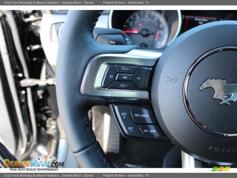 2019 Ford Mustang EcoBoost Fastback Shadow Black / Ebony Photo #17