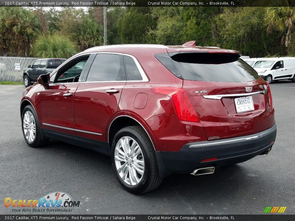 2017 Cadillac XT5 Premium Luxury Red Passion Tintcoat / Sahara Beige Photo #3
