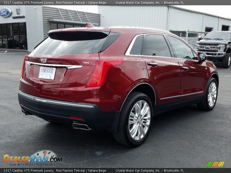 2017 Cadillac XT5 Premium Luxury Red Passion Tintcoat / Sahara Beige Photo #5
