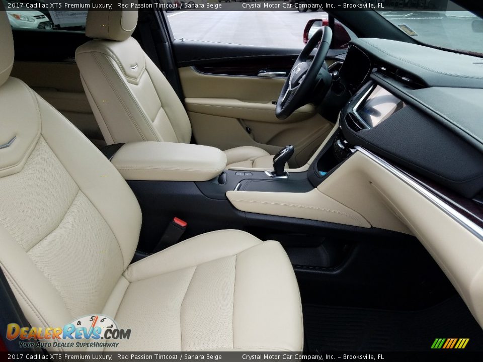 2017 Cadillac XT5 Premium Luxury Red Passion Tintcoat / Sahara Beige Photo #12