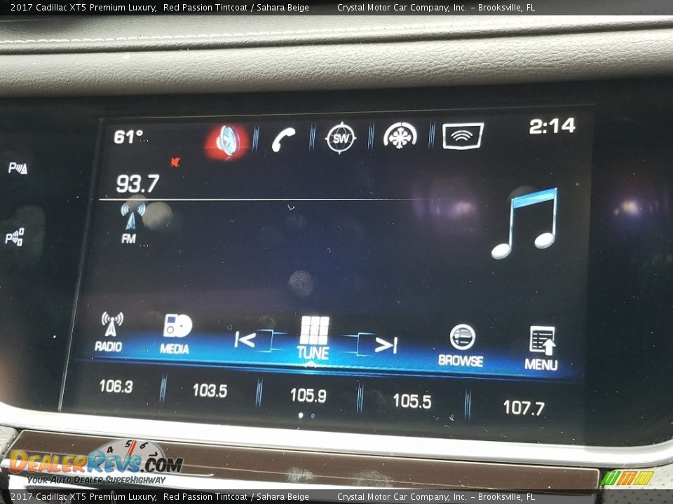 2017 Cadillac XT5 Premium Luxury Red Passion Tintcoat / Sahara Beige Photo #15