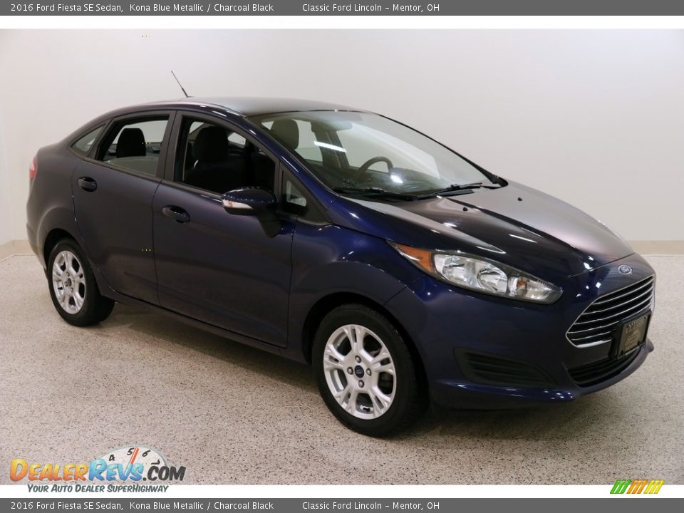 2016 Ford Fiesta SE Sedan Kona Blue Metallic / Charcoal Black Photo #1