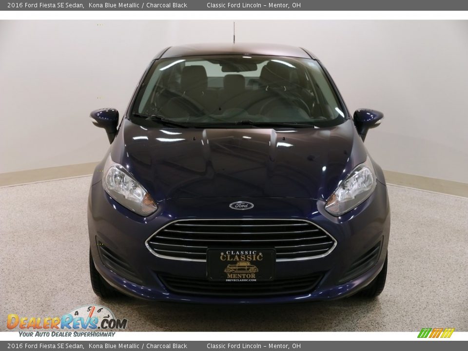 2016 Ford Fiesta SE Sedan Kona Blue Metallic / Charcoal Black Photo #2