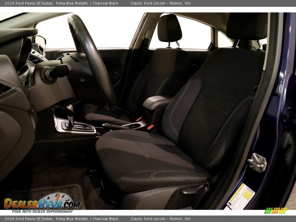 2016 Ford Fiesta SE Sedan Kona Blue Metallic / Charcoal Black Photo #5