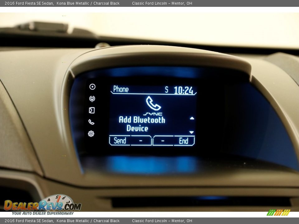 2016 Ford Fiesta SE Sedan Kona Blue Metallic / Charcoal Black Photo #11