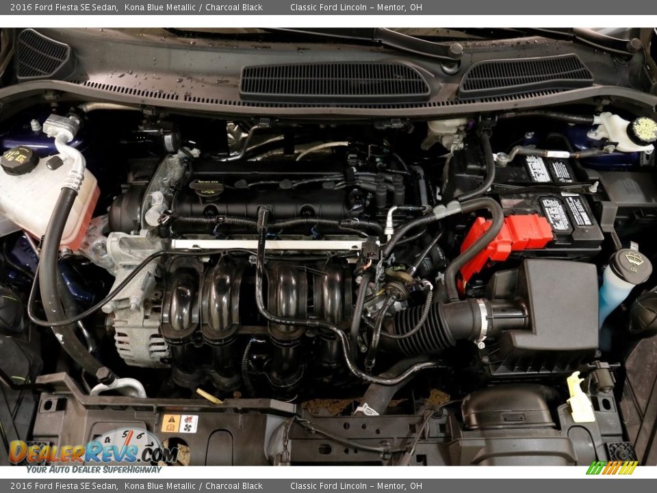 2016 Ford Fiesta SE Sedan Kona Blue Metallic / Charcoal Black Photo #18