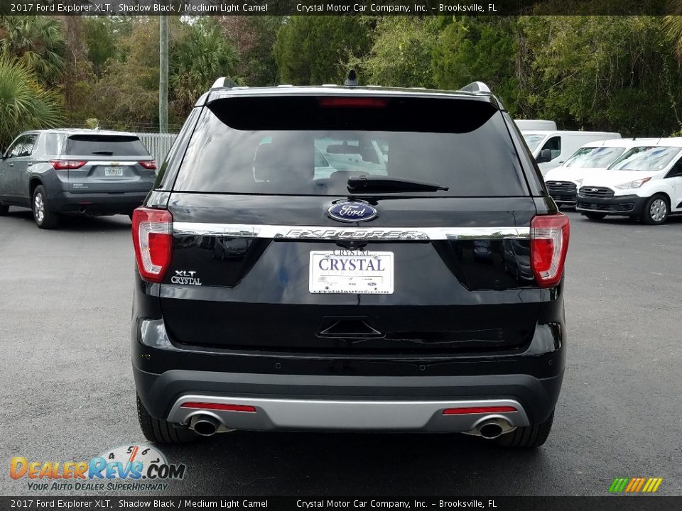 2017 Ford Explorer XLT Shadow Black / Medium Light Camel Photo #4
