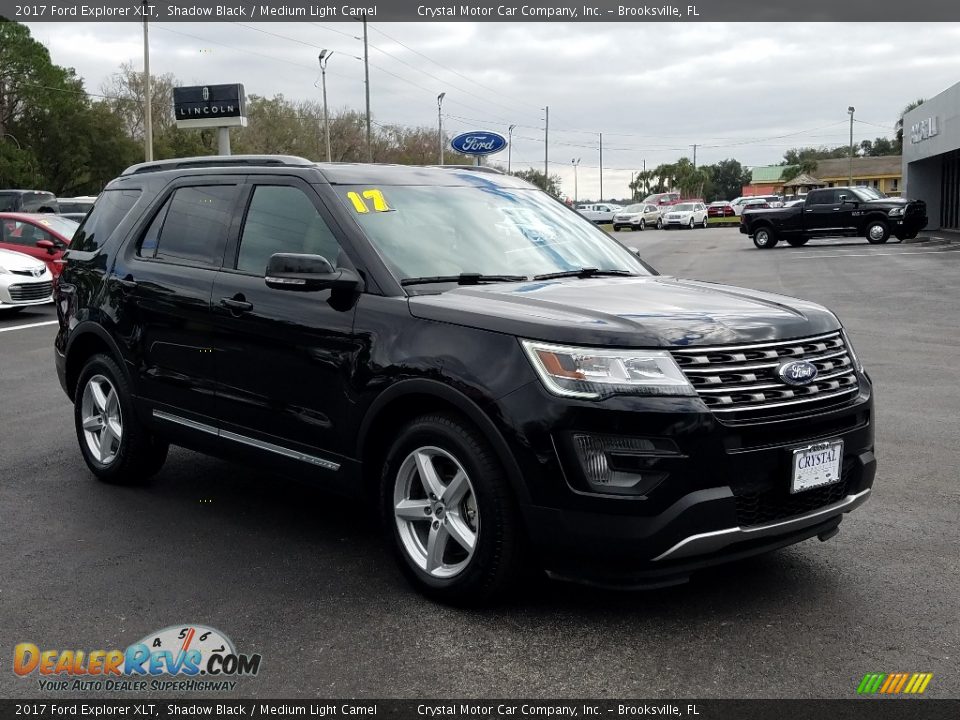2017 Ford Explorer XLT Shadow Black / Medium Light Camel Photo #7