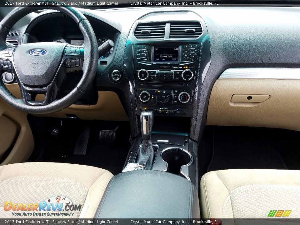 2017 Ford Explorer XLT Shadow Black / Medium Light Camel Photo #14