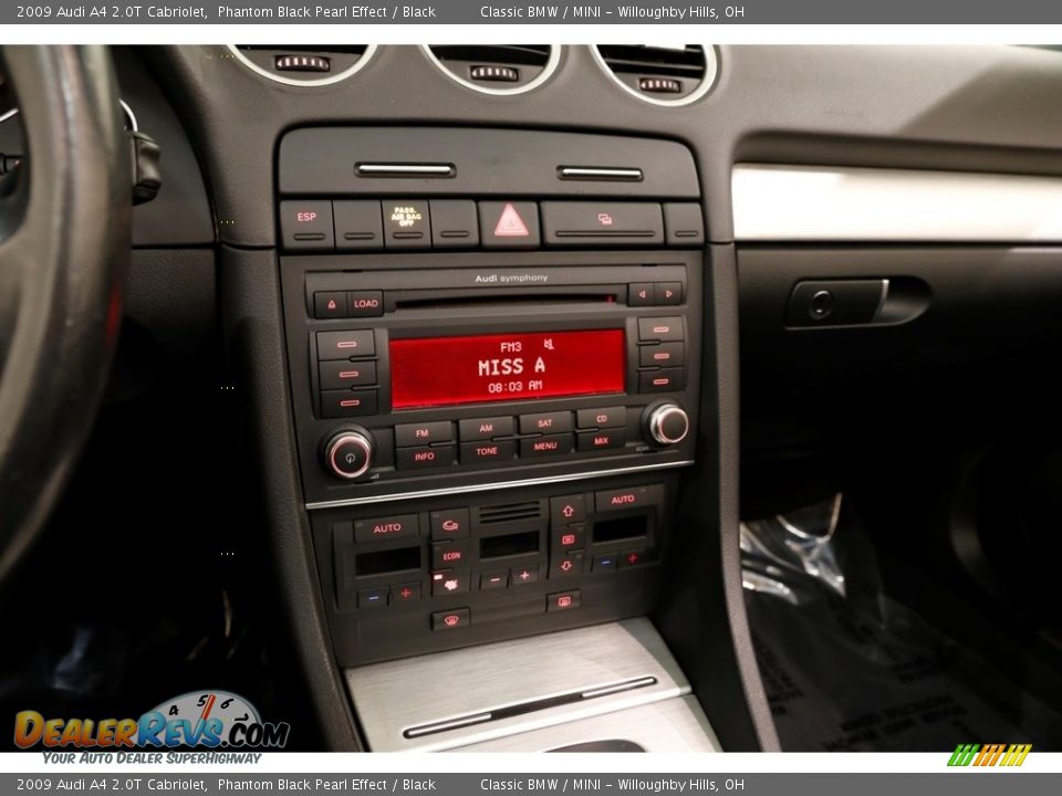 2009 Audi A4 2.0T Cabriolet Phantom Black Pearl Effect / Black Photo #10