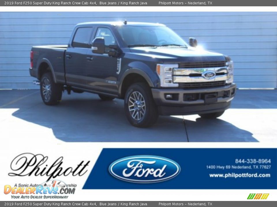 2019 Ford F250 Super Duty King Ranch Crew Cab 4x4 Blue Jeans / King Ranch Java Photo #1