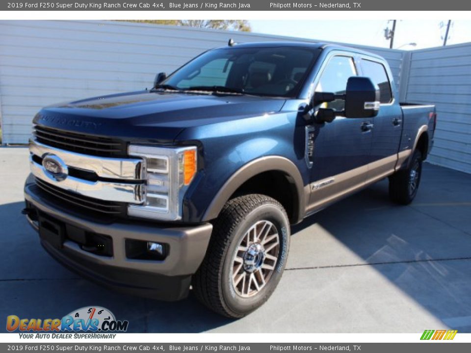 2019 Ford F250 Super Duty King Ranch Crew Cab 4x4 Blue Jeans / King Ranch Java Photo #4