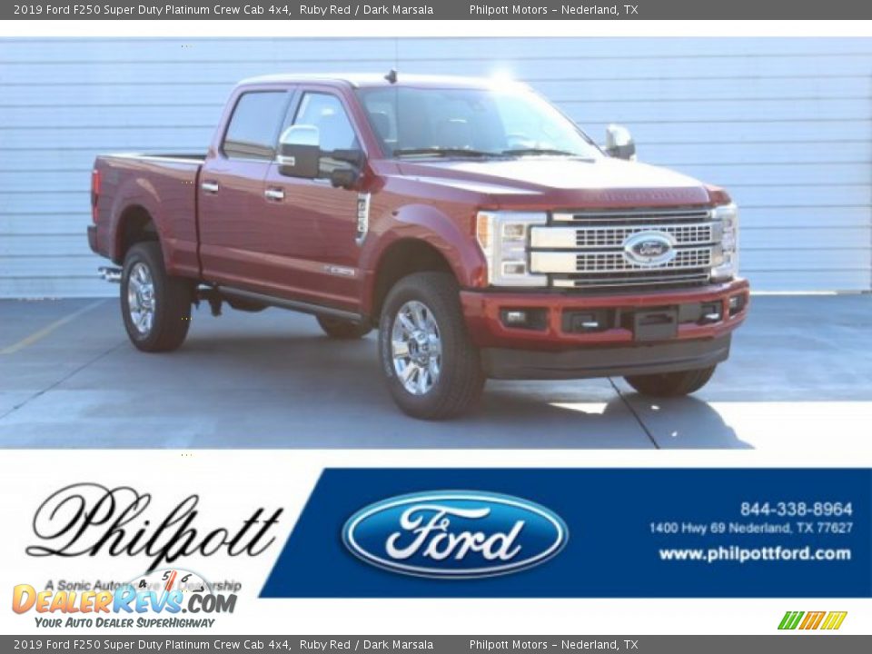 2019 Ford F250 Super Duty Platinum Crew Cab 4x4 Ruby Red / Dark Marsala Photo #1