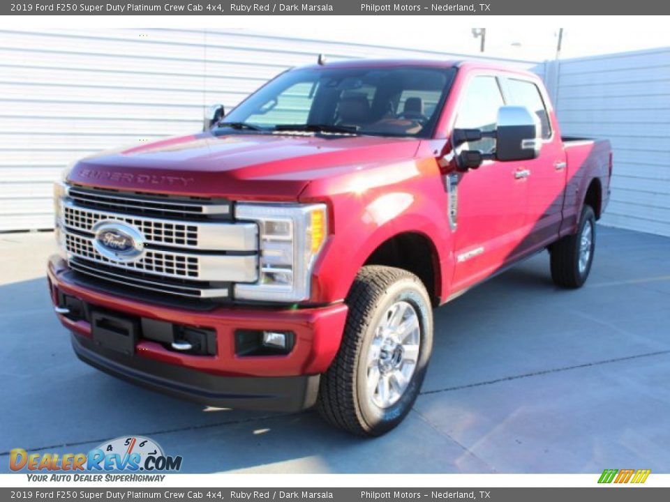 2019 Ford F250 Super Duty Platinum Crew Cab 4x4 Ruby Red / Dark Marsala Photo #4
