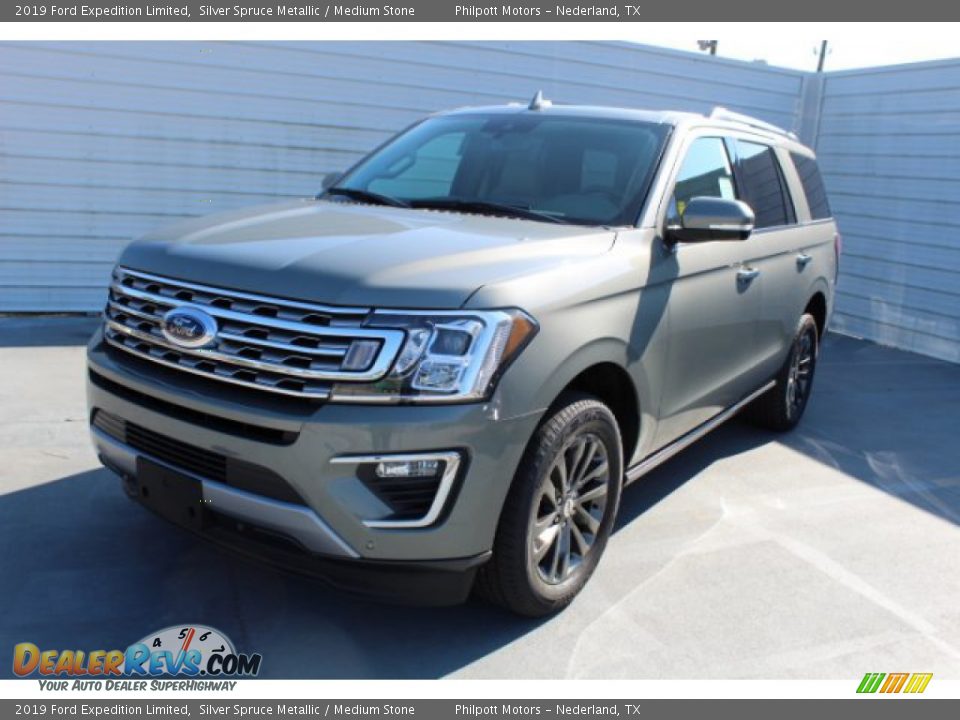2019 Ford Expedition Limited Silver Spruce Metallic / Medium Stone Photo #4