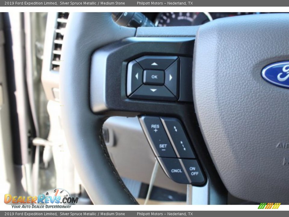 2019 Ford Expedition Limited Silver Spruce Metallic / Medium Stone Photo #17