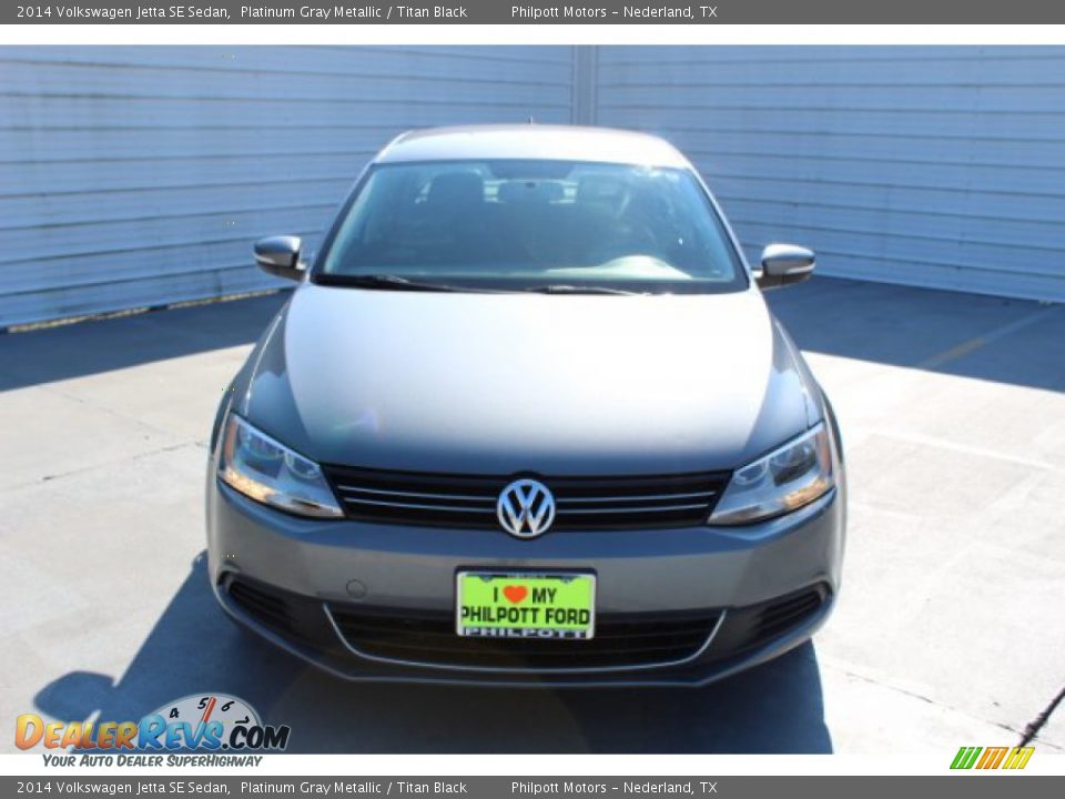 2014 Volkswagen Jetta SE Sedan Platinum Gray Metallic / Titan Black Photo #3