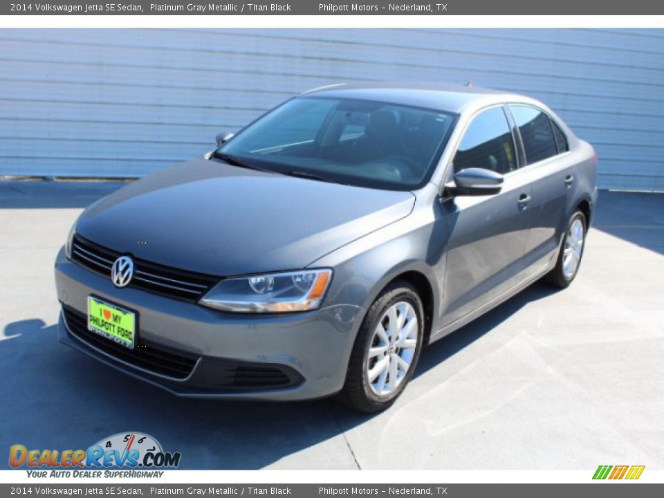 2014 Volkswagen Jetta SE Sedan Platinum Gray Metallic / Titan Black Photo #4