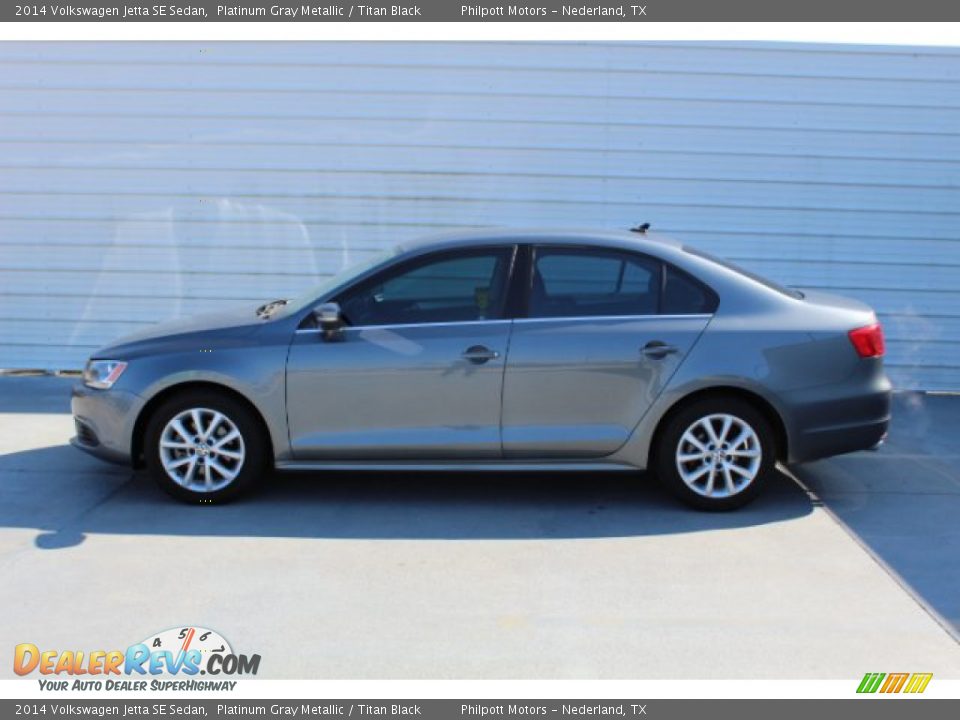 2014 Volkswagen Jetta SE Sedan Platinum Gray Metallic / Titan Black Photo #6