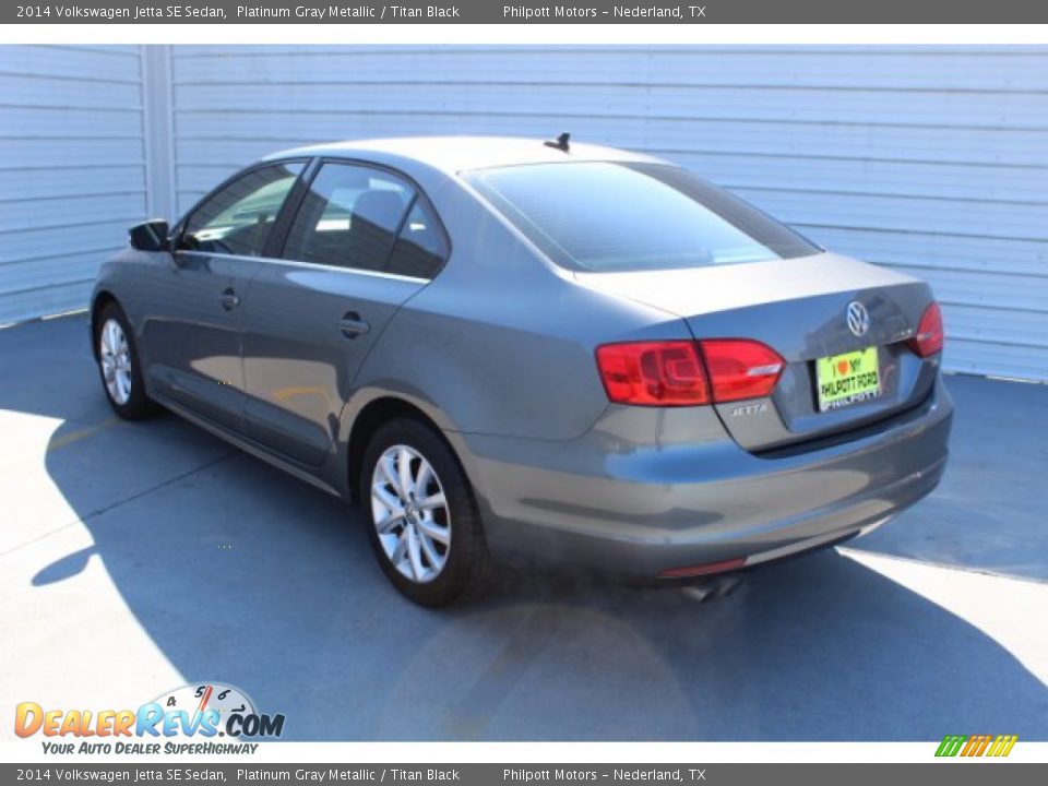 2014 Volkswagen Jetta SE Sedan Platinum Gray Metallic / Titan Black Photo #7