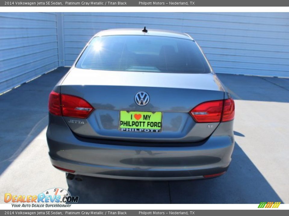 2014 Volkswagen Jetta SE Sedan Platinum Gray Metallic / Titan Black Photo #8