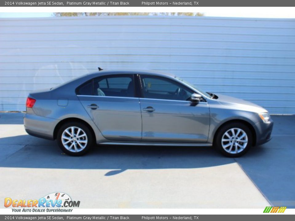 2014 Volkswagen Jetta SE Sedan Platinum Gray Metallic / Titan Black Photo #10