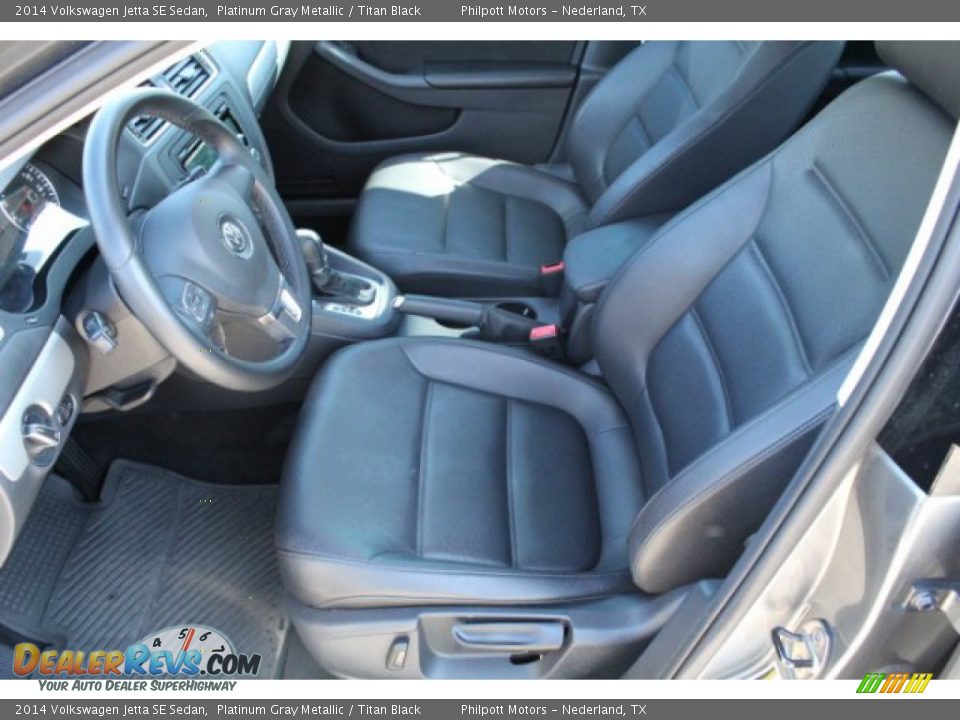 2014 Volkswagen Jetta SE Sedan Platinum Gray Metallic / Titan Black Photo #12