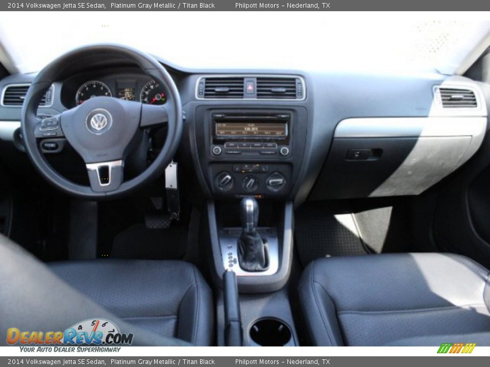 2014 Volkswagen Jetta SE Sedan Platinum Gray Metallic / Titan Black Photo #20