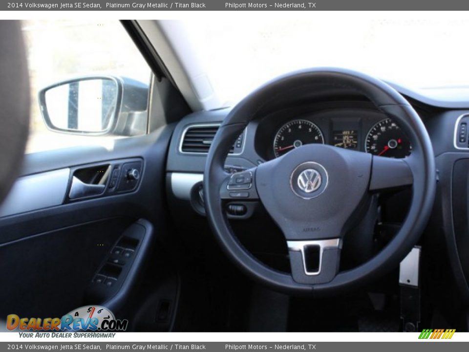 2014 Volkswagen Jetta SE Sedan Platinum Gray Metallic / Titan Black Photo #21