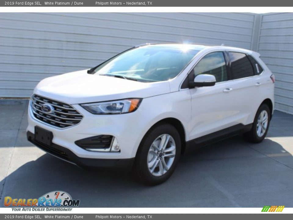 2019 Ford Edge SEL White Platinum / Dune Photo #4