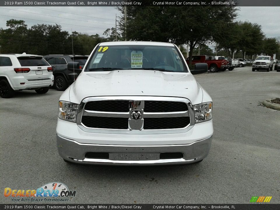 2019 Ram 1500 Classic Tradesman Quad Cab Bright White / Black/Diesel Gray Photo #8