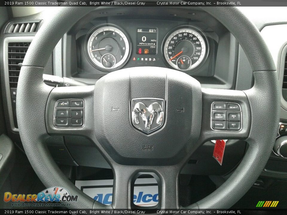 2019 Ram 1500 Classic Tradesman Quad Cab Bright White / Black/Diesel Gray Photo #14