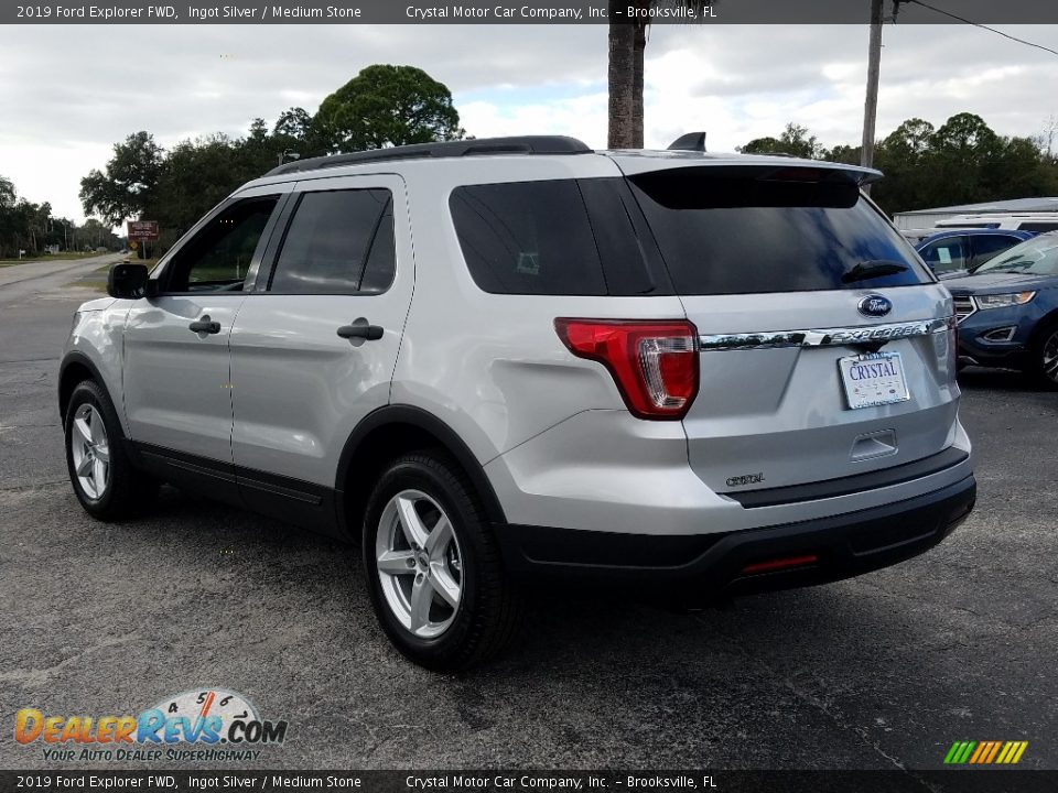 2019 Ford Explorer FWD Ingot Silver / Medium Stone Photo #3