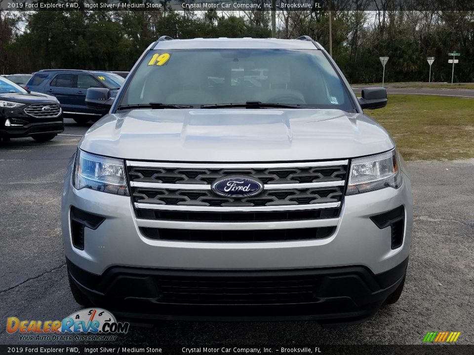 2019 Ford Explorer FWD Ingot Silver / Medium Stone Photo #8