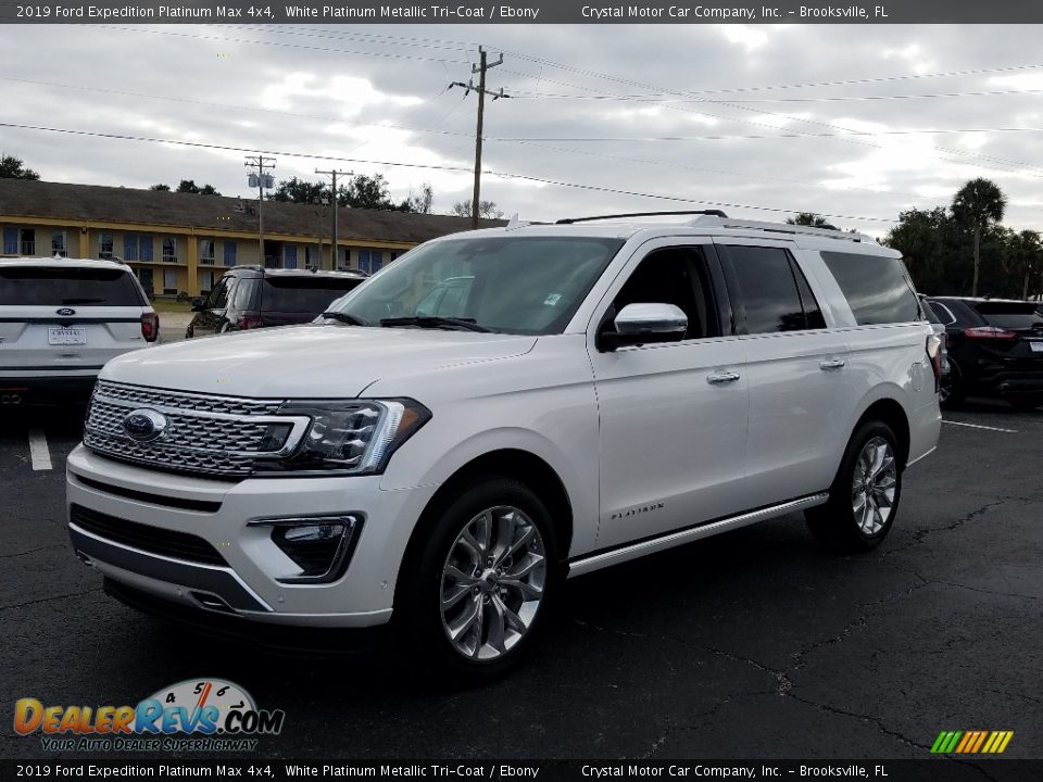 2019 Ford Expedition Platinum Max 4x4 White Platinum Metallic Tri-Coat / Ebony Photo #1