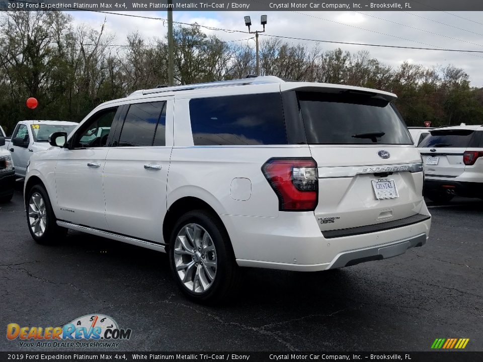 2019 Ford Expedition Platinum Max 4x4 White Platinum Metallic Tri-Coat / Ebony Photo #3
