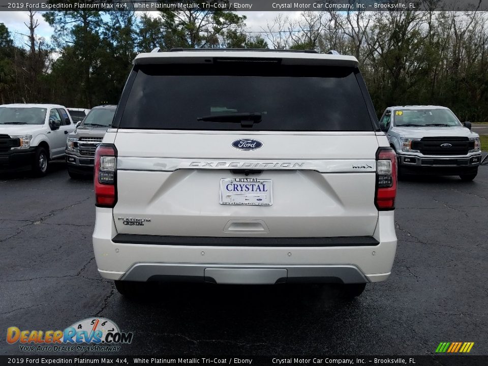 2019 Ford Expedition Platinum Max 4x4 White Platinum Metallic Tri-Coat / Ebony Photo #4